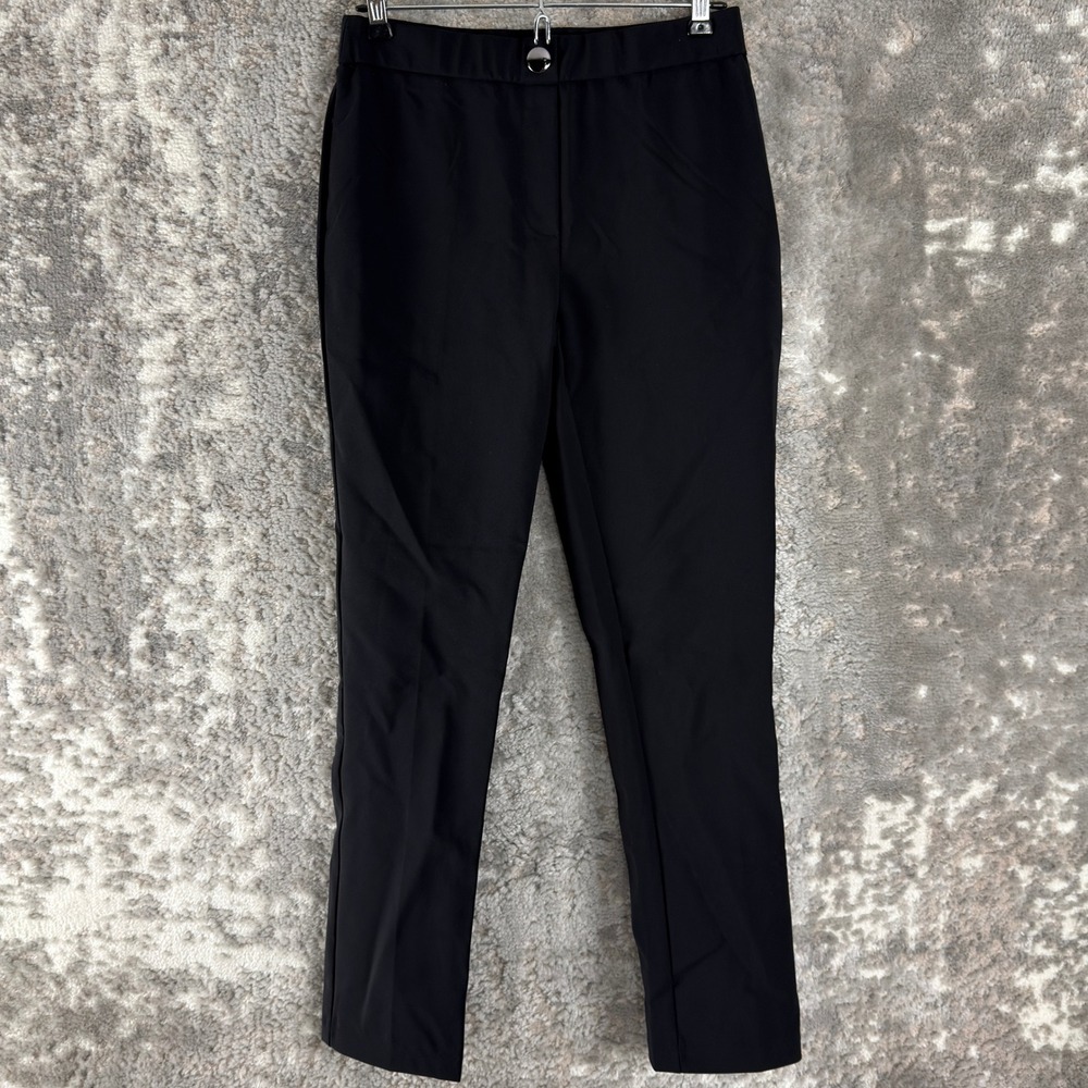 Nicole Miller Size XS Stretch Slim Ankle Work Career‎ Dress Pants Black Women
